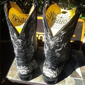 🤠 🏜 Genuine Python / Leather Handcrafted Western Boots By Corral! US 8.5-9*